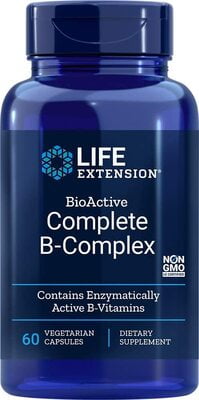 LifeExtension BioActive Complete B-Complex - 60 Vegetarian Capsules